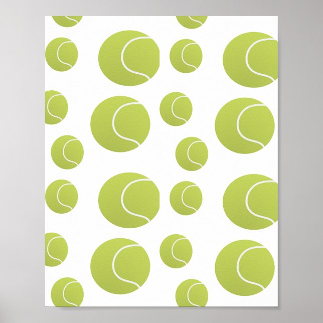 tennis balls pattern poster (Front)