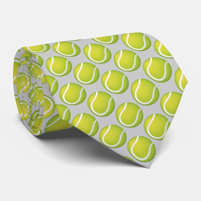 Tennis Balls Pattern | Sport Tie (Rolled)