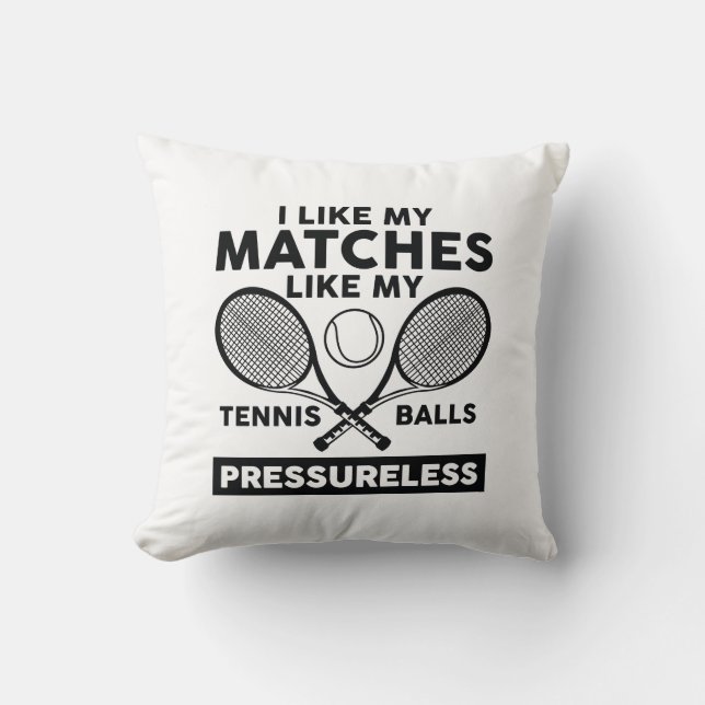 Tennis Balls Pressureless Throw Pillow (Front)