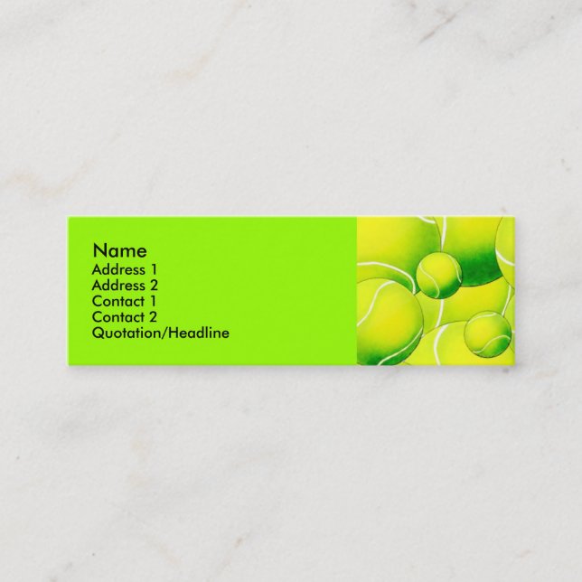 Tennis Balls Profile Card (Front)