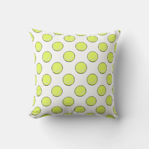 Tennis Balls Seamless Pattern Throw Pillow