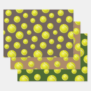 Tennis Balls Sport Design Wrapping Paper Sets