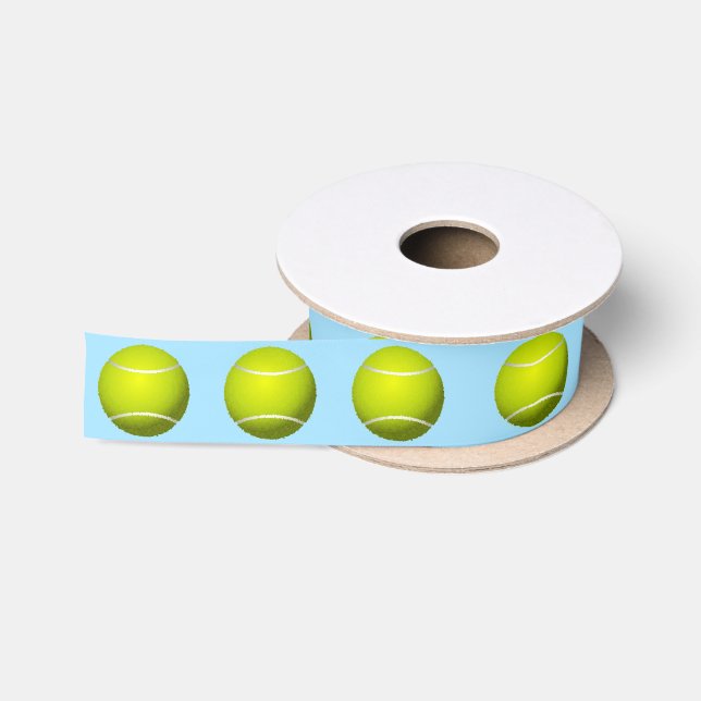Tennis Balls Sports Satin Ribbon (Spool)