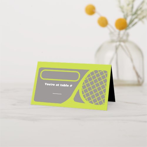 TENNIS Bar Bat Mitzvah Seating Table Escort Card