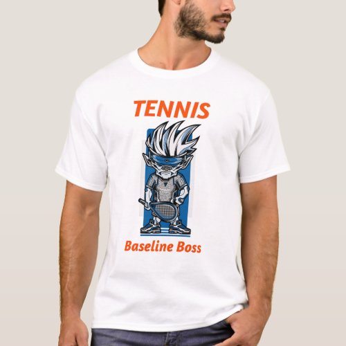 Tennis_ Baseline Boss_ Blue T_Shirt