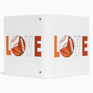Tennis Basketball Baseball Football Lover 3 Ring Binder