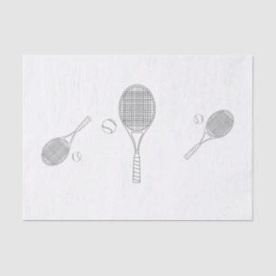 Tennis Bat and Ball Tissue Paper