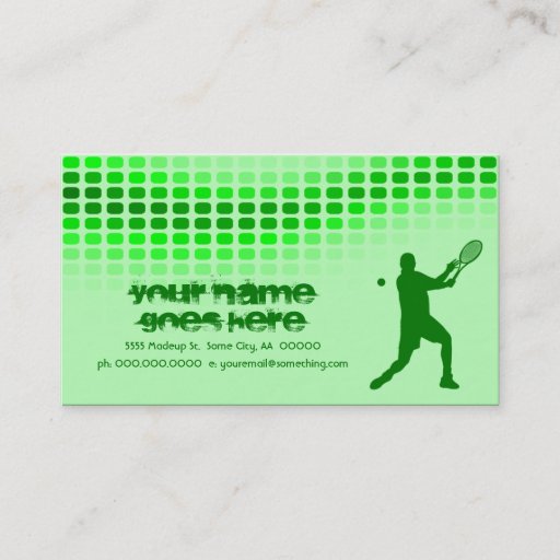 Customizable tennis beats business card templates