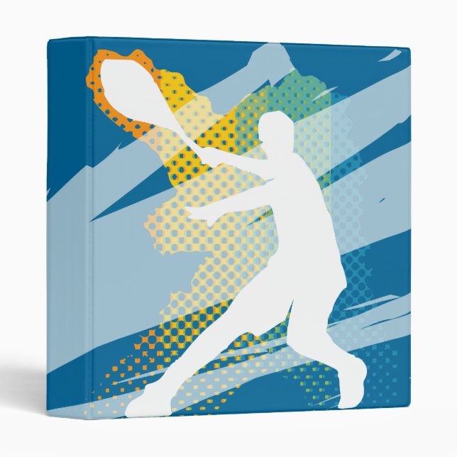 Tennis Binder / Folder with tennis player on cover (Front/Spine)