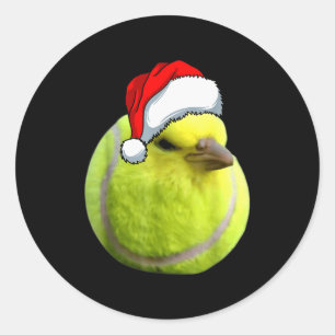 Tennis Bird Ball Meme Christmas Pajamas Funny Meme Classic Round Sticker