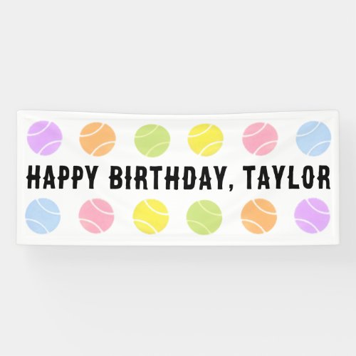 Tennis Birthday Banner