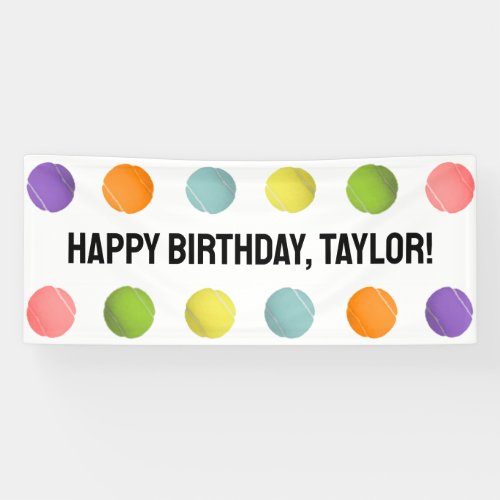 Tennis Birthday Banner