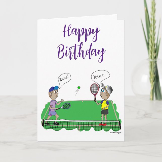 Tennis Birthday Card (Front)