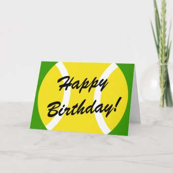 Tennis Birthday Card by imagewear at Zazzle