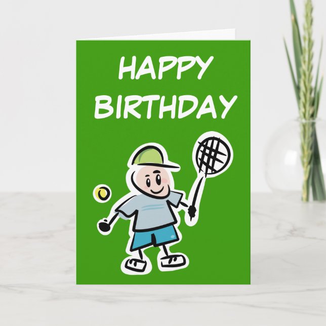 Tennis Birthday Card (Front)