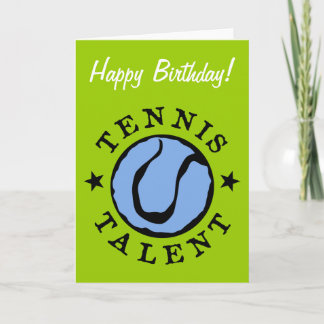 Tennis Birthday card for kids