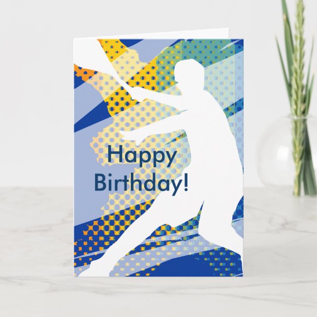 Tennis Birthday Card for men and boys (Front)