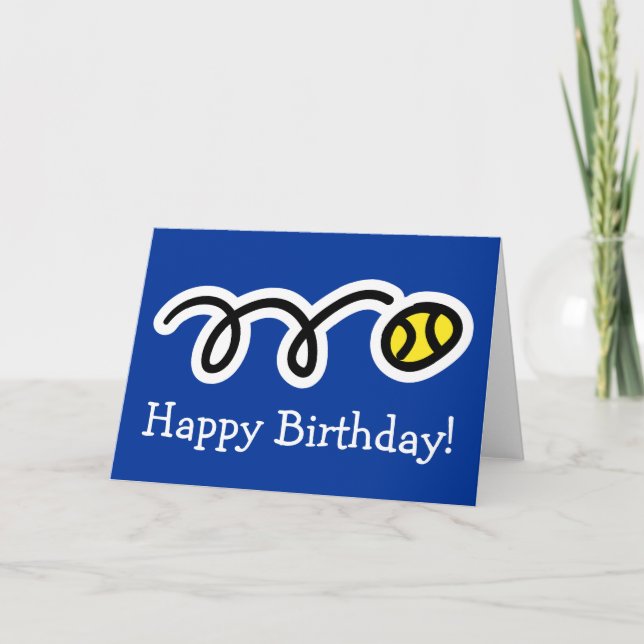 Tennis Birthday card for men women & kids (Front)