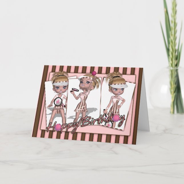 Tennis Birthday Card - Tennis (Front)