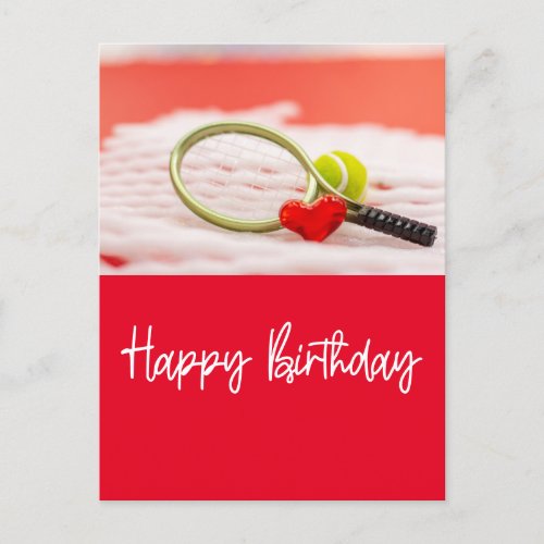 Tennis Birthday Card with ball for player 