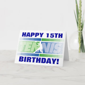 Tennis Birthday Card with custom age number