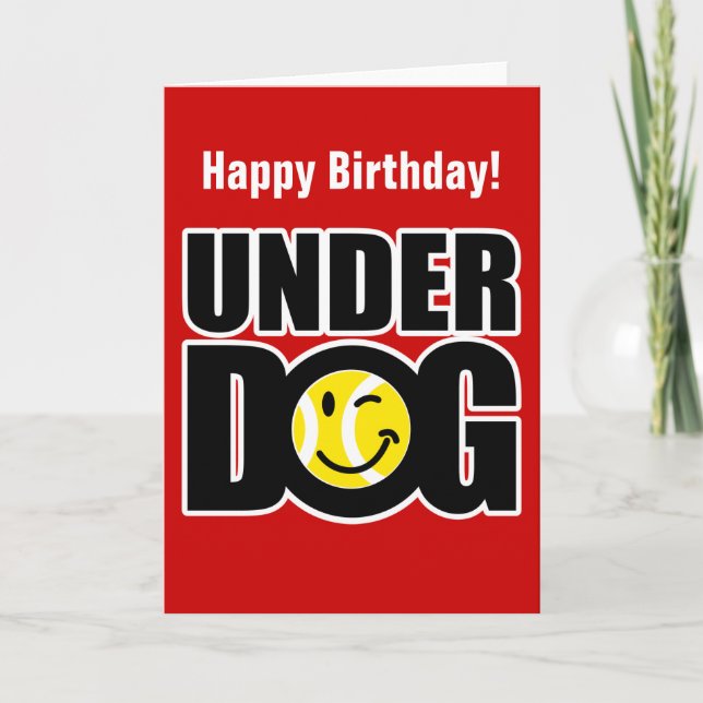 Tennis Birthday card with funny quote (Front)