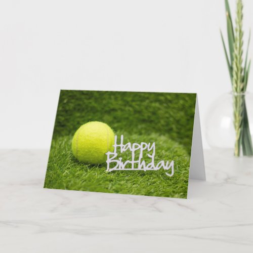 Tennis Birthday Love on green Card