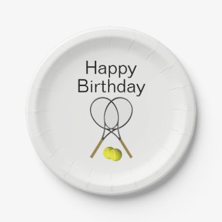 Tennis Paper Plates for Birthday Party