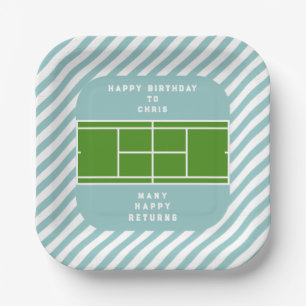 Tennis Birthday Party Paper Plates