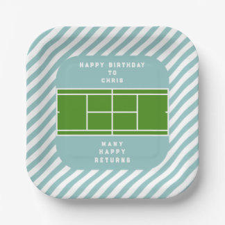 Tennis Birthday Party Paper Plates