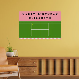 Tennis Birthday Party Poster