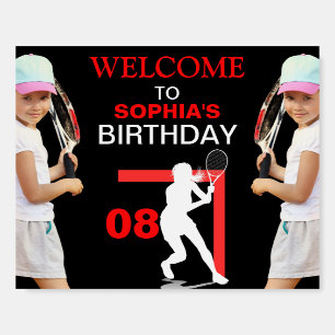 Tennis Birthday Party, Tennis Player Girl  Foam Board