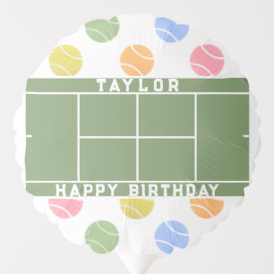 Tennis Birthday Personalized Balloon