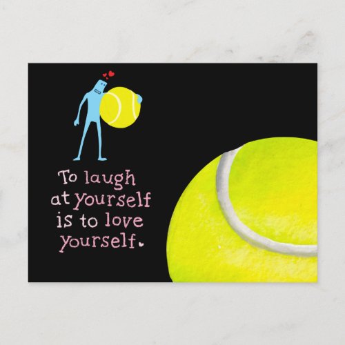 Tennis Birthday Postcard Greeting on Valentines 