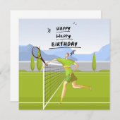 Tennis Birthday Special Wish for Tennis Player (Front/Back)