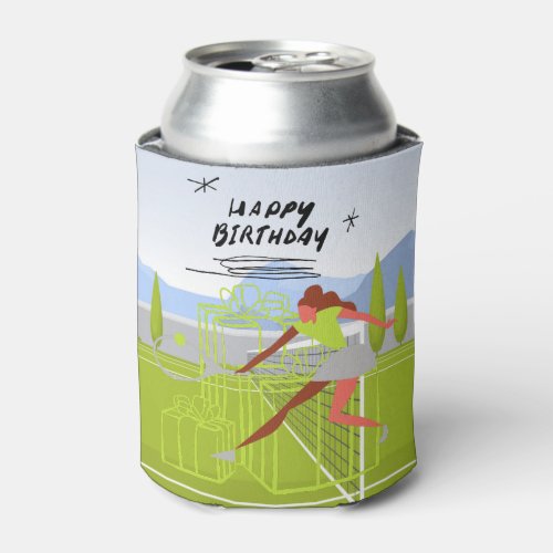 Tennis  Birthday Special Wish for Tennis Player    Can Cooler