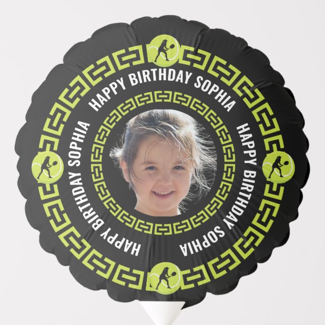 Tennis Birthday, Tennis Girl Player Balloon (Front)