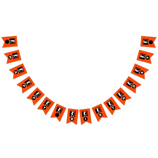 Tennis Birthday, Tennis Girl Player  Bunting Flags (All)