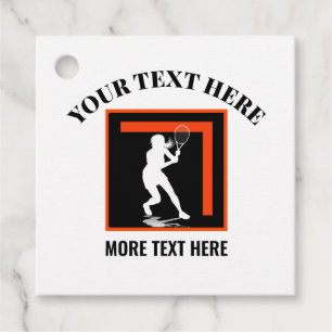 Tennis Birthday, Tennis Girl Player Favor Tags