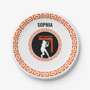 Tennis Birthday, Tennis Girl Player Paper Plates