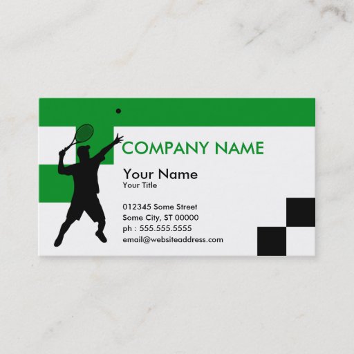 Customizable tennis blocks business card templates