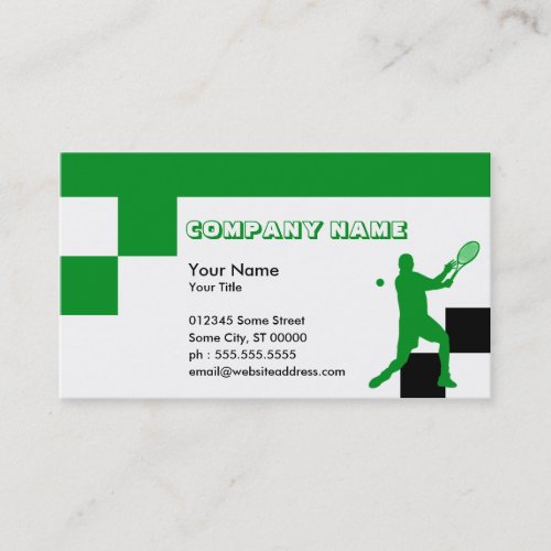 tennis blocks business cards