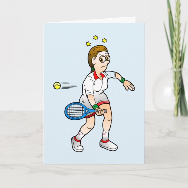 Tennis Break Point Happy Birthday Card (Front)