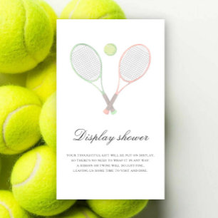 Tennis Bridal Shower Display shower Enclosure Card