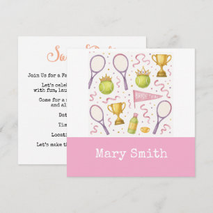 Tennis Bride to be Bachelorette Party Save The Date