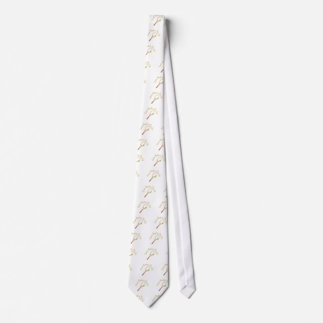 Tennis Brightens My Life Tie (Front)