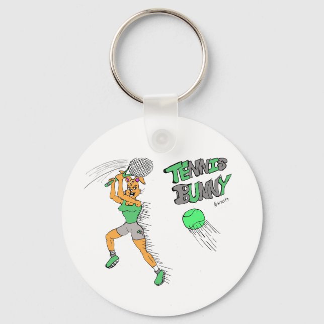 Tennis Bunny Keychain (Front)
