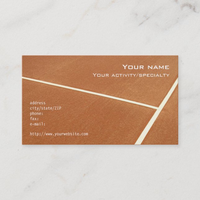 "Tennis" business card (Front)