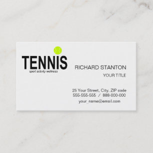 Tennis Business Card