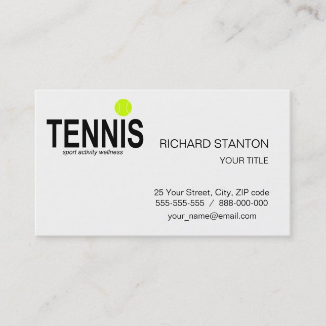 Tennis Business Card (Front)